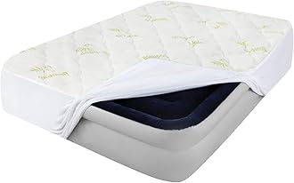 Moonsea Twin Mattress Cover Air Mattress Topper, Viscose Made from Bamboo Mattress Pad for Kids, Soft Breathable and Noiseless Pillow Top Mattress Fits up to 16 inch