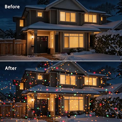 Image of Smart Outdoor Laser Lights Projector, 7 Color Motion Star Firefly Lights Effect, Moving Dynamic RGB Lights Show Waterproof Laser Projection with App & Remote Control for Parties Home Garden Yard