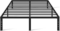 Vista 10 de Yaheetech Marco de Cama de Metal de 18 Pulgadas de Alto Tamaño Full con Espacio de Almacenamiento, Soporte de Listones Resistente, Fácil Montaje, No