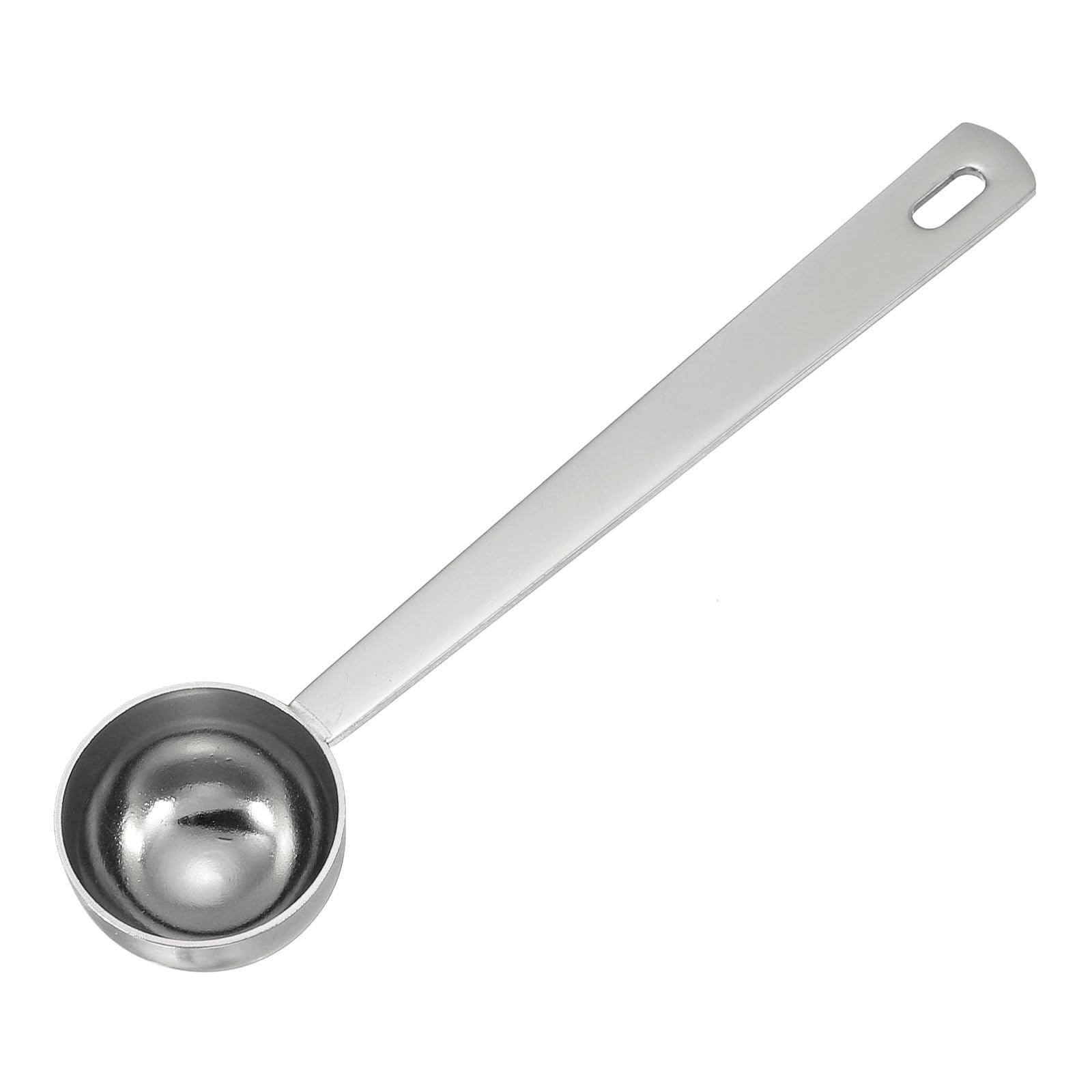 sourcing map Measuring Spoon, 10ml Long Handle Table Scoop Teaspoon Coffee Scoop Spoon for Ground Coffee Tea Sugar Cooking Baking, Silver