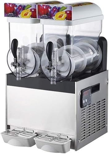 YUEWO Electrodomésticos Herramientas de cocina Máquina de granizado de bebidas congeladas, 2 x 15 L, máquina de granizado de bebidas congeladas,