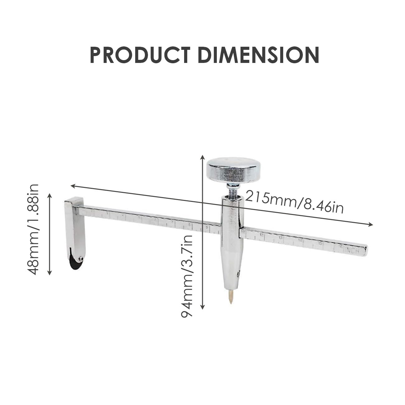 ドライウォールサークルカッター ステンレススチール ドライウォールサークルホールカッター スチールシャフト 石膏ボードソー 調整可能