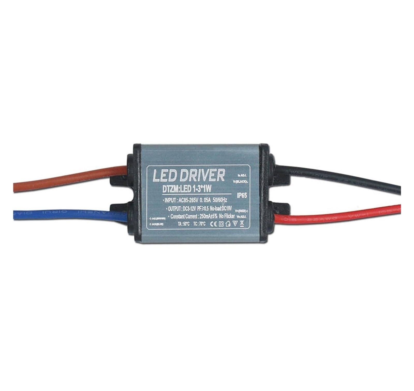 PWANUIGTE LED Waterproof Driver 1W-36W for 85-265V Power Supply Constant Current Voltage Control Lighting Transformer(1-3W)