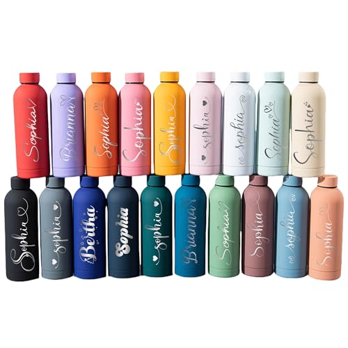 JSAJU Engraved Bottle Water Bottle Personalized Bottle Custom Bottle Personalized Gift Wedding Tumbler Personalized Tumbler Bridesmaid GIft