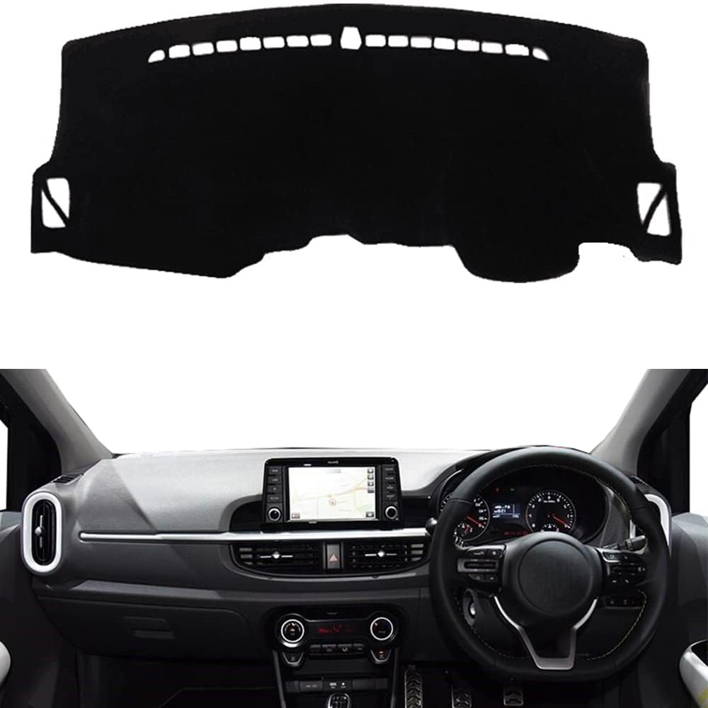 OGRAFF Almohadilla Protectora para Salpicadero,para Kia Picanto X-Line/Morning 2018 (LHD),Protector de Panel de Instrumentos Alfombrilla Antideslizante