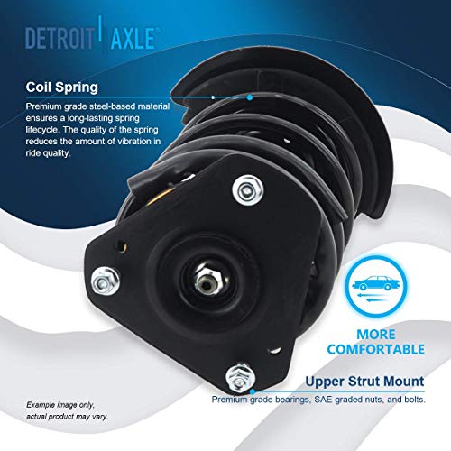 Image of Detroit Axle - 12pc Front End Suspension Kit for Chevy Impala Monte Carlo Buick Allure Century LaCrosse Regal, Lower Control Arms w /Ball Joint Struts Sway Bars Tie Rods Boots Replacement
