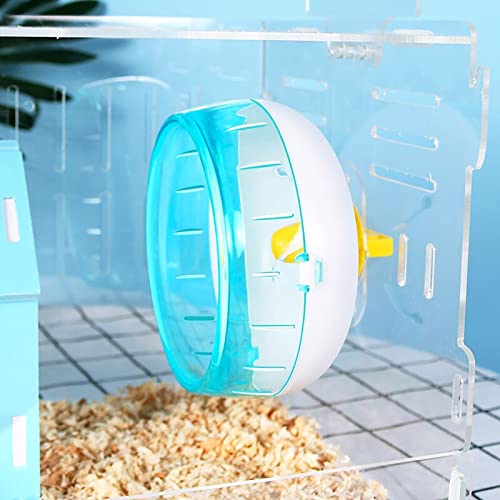 Silent Hamster Exercise Wheels - 5.5 Inch Quiet Spinner Hamster Running Wheels Hamster Accessories For Hamsters Gerbils Mice Or Other Small Animals Hamster Toys (Blue) #TOP2