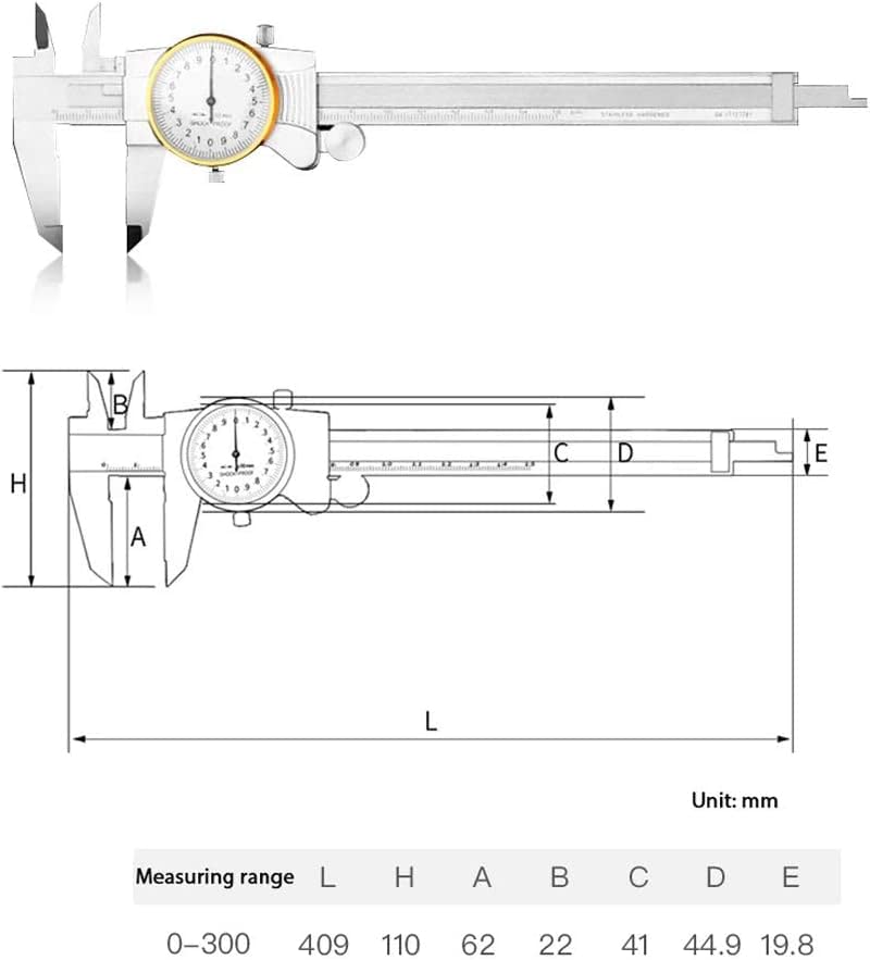 Calibrador Vernier Precisión Alta 0-300mm miniatura 3