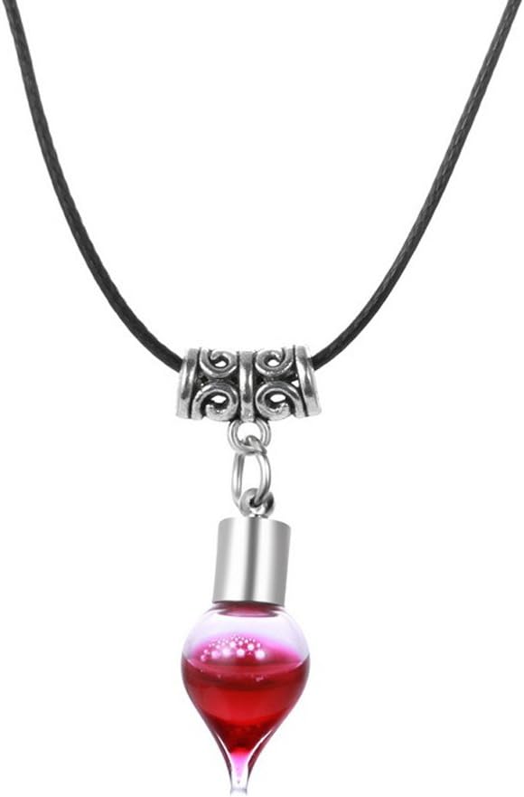 Paialco Women's Vampire Blood Vial Rope Necklaces
