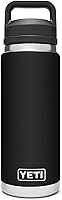 Vista 1 de YETI Rambler - Botella de 26 oz, aislada al vacío, de acero inoxidable con tapa Chug, color negro