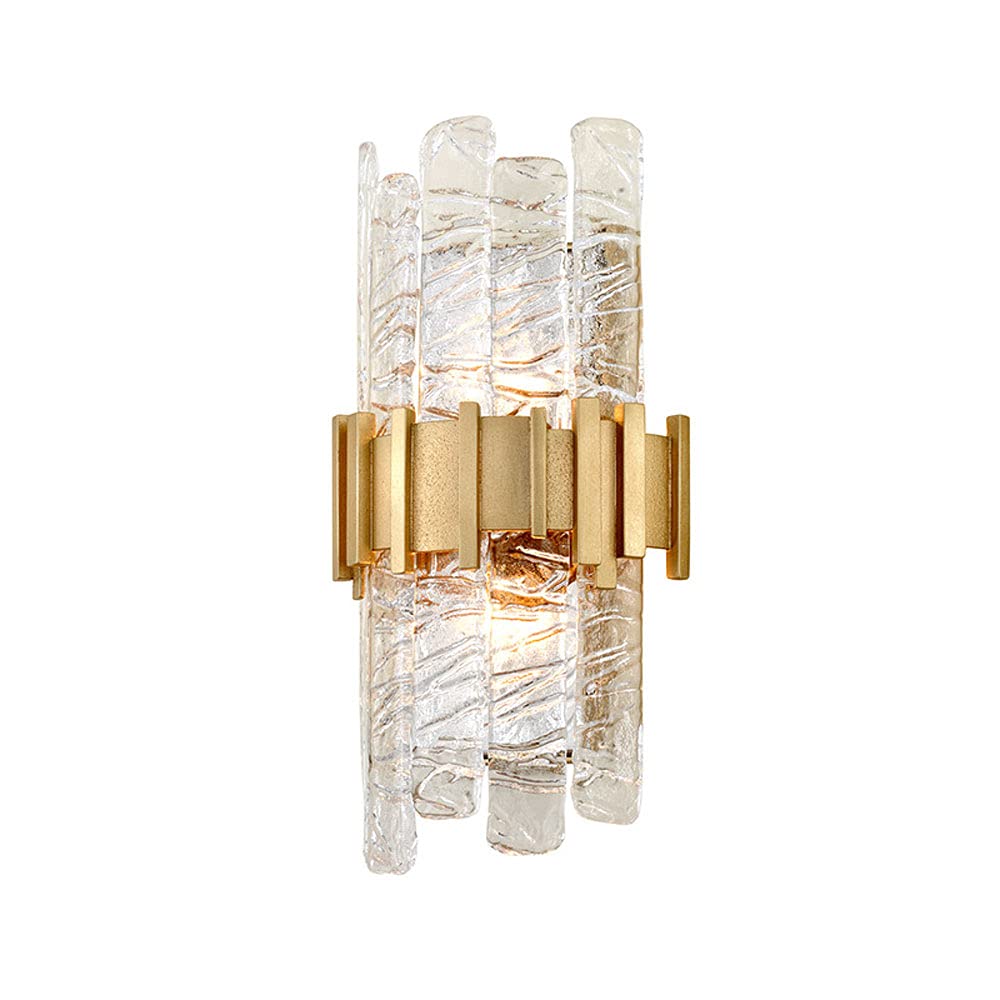 SXECAEPS Postmodern Wall Lamp Gold Metal Sconce, Indoor Lighting Fixture Modern Bedroom Bedside Mounted Lights Glass Lamps for Living Room Sconces