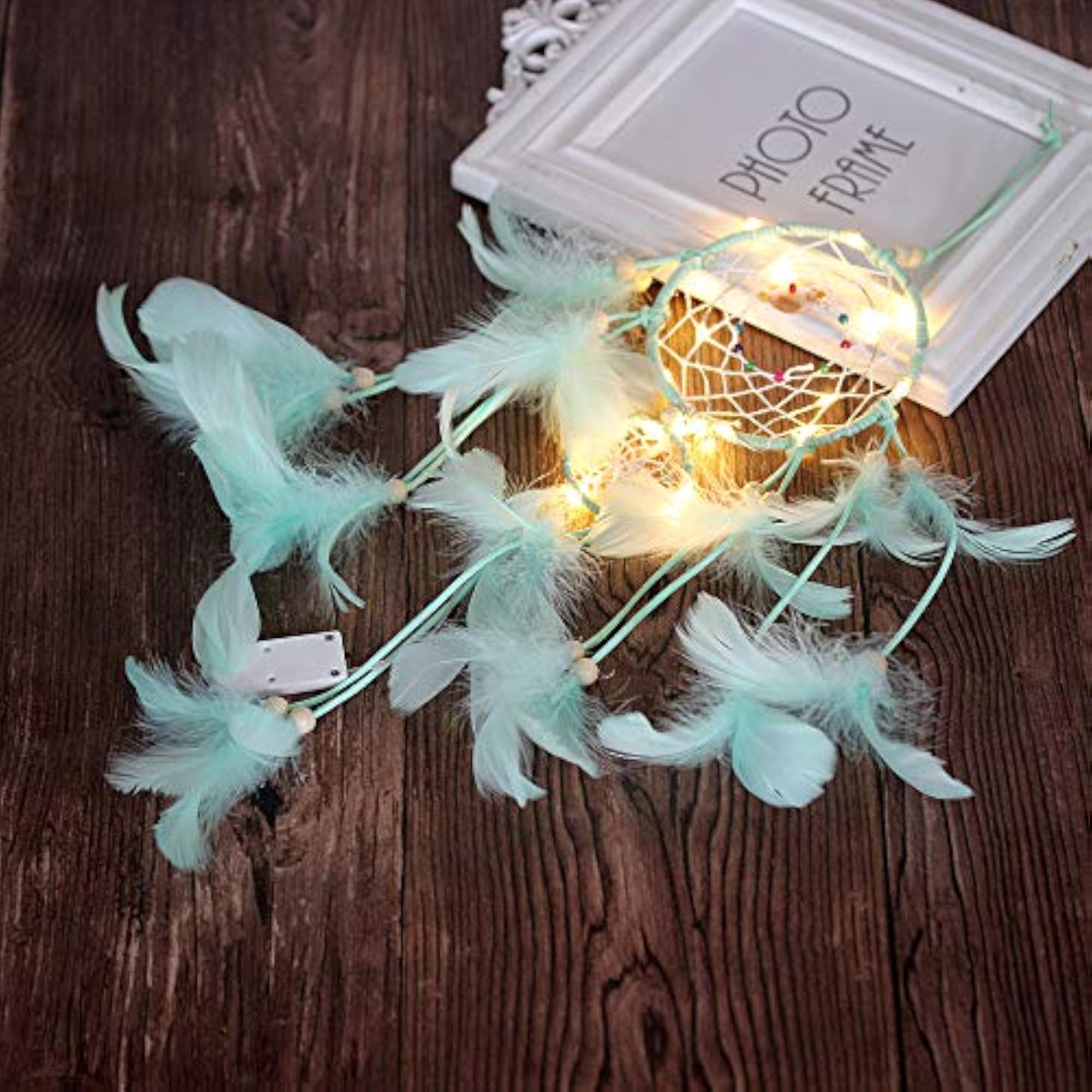 LED Dream Catcher Handmade Woven, Wall Decoration