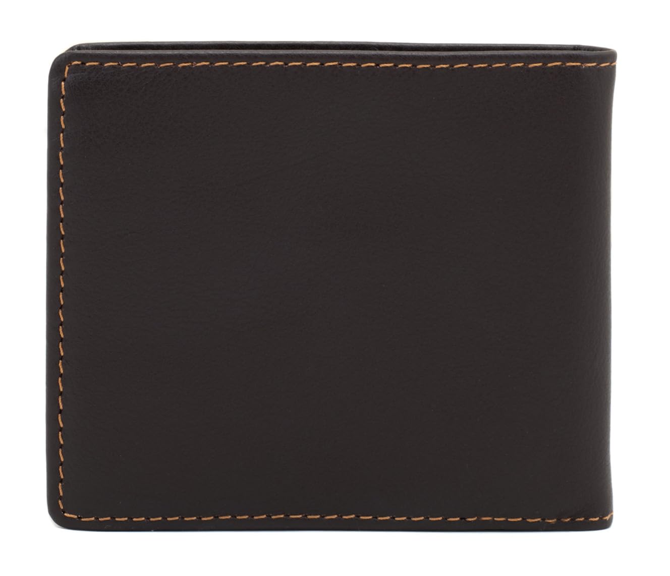 PE320 Cartera Marron de Piel Legitima Tarjetero para Hombre | Billetera con Protección RFID, Doble Billetero.