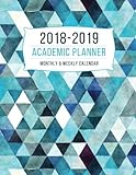 2018-2019 Academic Planner - Monthly & Weekly Calendar: Watercolor Planner - Blue - 8.5" x 11" - Weekly Planner, Monthly Planner, Academic Planner, Academic Calendar, Planner for College, Planner for Students, Homeschool Planner, Student Planner, Student Organizer (August 2018 - August 2019)