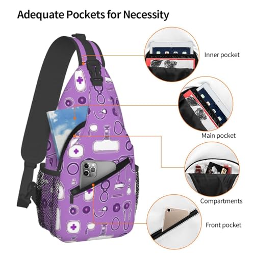 Mochila bandolera para senderismo y viaje negra unisex miniatura 4