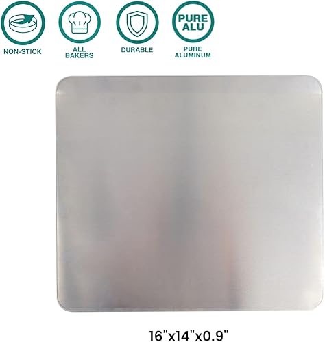 Miniatura 3 de Baker's Secret Hoja de galletas aislada de calidad comercial de aluminio puro natural extra gruesa (aislada, 2 hojas de galletas de 16 pulgadas)