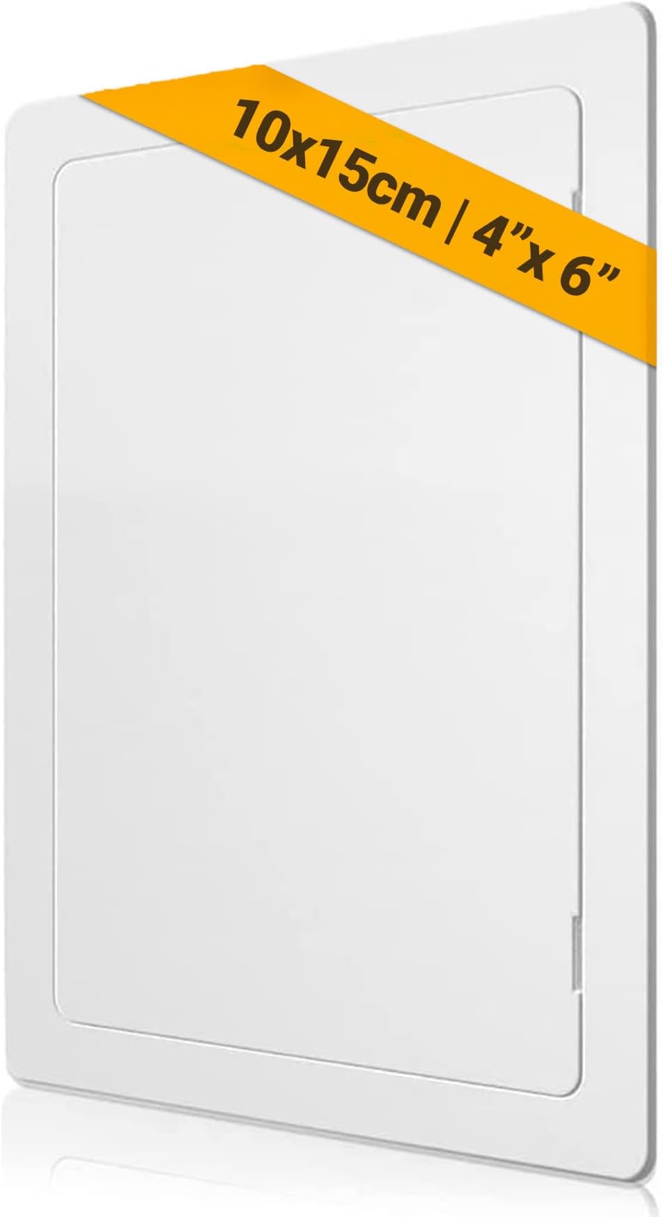 Paintable Access Panel 100x150 mm, High-Grade ABS Plastic Panels for Inspection Hatch, Fuse Box Cover Cabinet, Wall and Ceiling, Conceals Wires, Meters, Pipes, Fits Flush to Surfaces