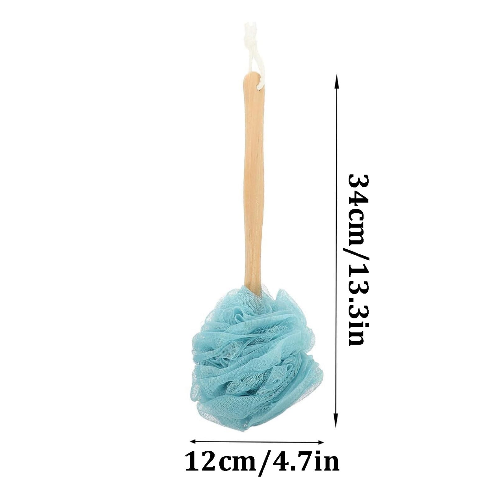 Ergonomía Frotador de espalda de madera for montaje en pared de la Ducha, cepillo de ducha con mango largo, puede producir espuma rica for hombres y mujeres mayores fácil de espumar
