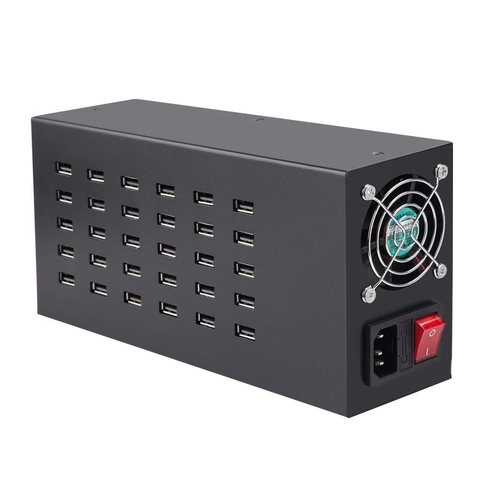 kerpu Multi 30 Port USB Charger Station Dock Portable for Multiple Devices Wall Charger Adapte with 