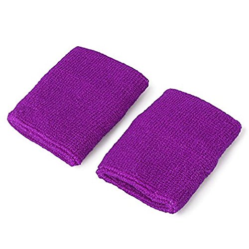 STONCEL 12 Pairs Colorful Sports Wristbands Cotton Sweatband Wristbands Wrist Sweatbands Wrist Sweat Bands for Tennis,Sport, Basketball,Gymnastics,Golf,Running (12pair，Random Color) - Thumbnail 3