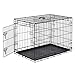 AmazonBasics Single Door Folding Metal Dog Crate Kennel with Tray, 36 x 23 x 25 Inches