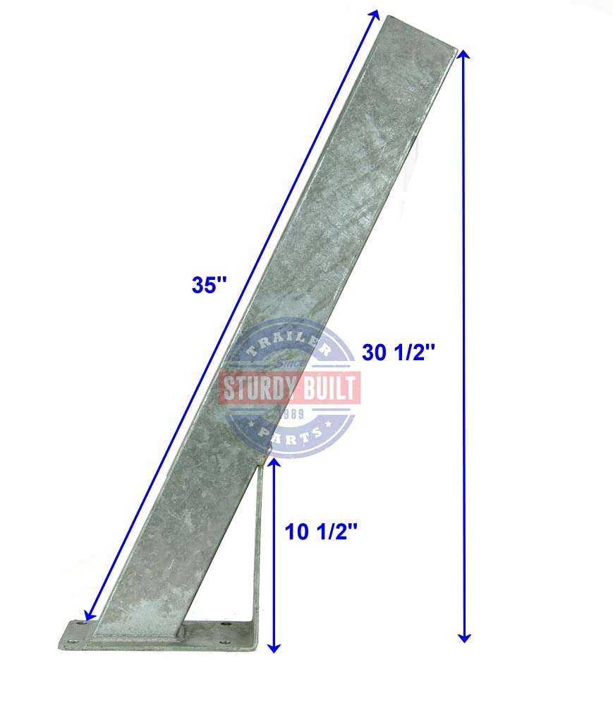 Sturdy Built Boat Trailer Winch Post 3 inch x 4 inch x 35 inch Tall Galvanized