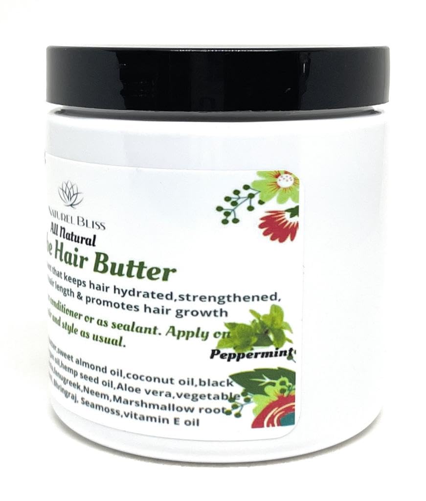 Croton Zambesicus Hair Growth Butter/Vegan|Indian Herbs, Aloe vera/Amla/Jamaican Black Castor Oil/Fenugreek 8oz (Lemongrass/Rosemary)