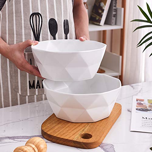 Bruntmor 60 Oz Geometric Ceramic Soup Bowl Set Of 2 thumb #5