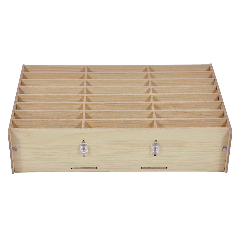 Organizer per scatole portaoggetti, 24 Griglie Piatte da scrivania con Materiale Scolastico Multicolore Beige