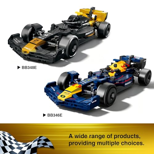 Image of F1 Race Car Building Set, Formula 1 Racing Car Model Kit, Advanced Tech Building Blocks MOC Supercar Construction Toy, Ideal Collectible Display Gift for Adults & Teens (Black Gold)