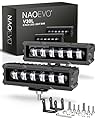 NAOEVO 6 inch Led Light Bar, 50W 2600LM Lens Spot Lights, Led Fog Lights - Led Offroad Lights for Trucks/Cars/Jeep/Boat, 2 Pcs (White)