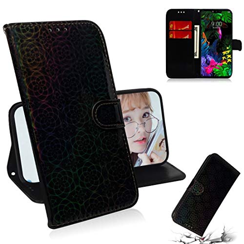 JSLY – Capa de couro PU com fivela magnética horizontal para LG G8 ThinQ com suporte e compartimento