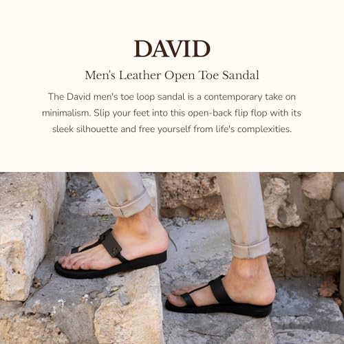 David - Leather Open Toe Sandal | Blue2