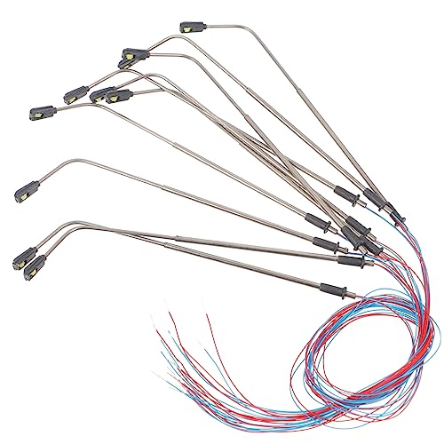 Veemoon 10pcs Model Street Lights Lamppost 1/150 Scale Plastic for Model Layout Random Color