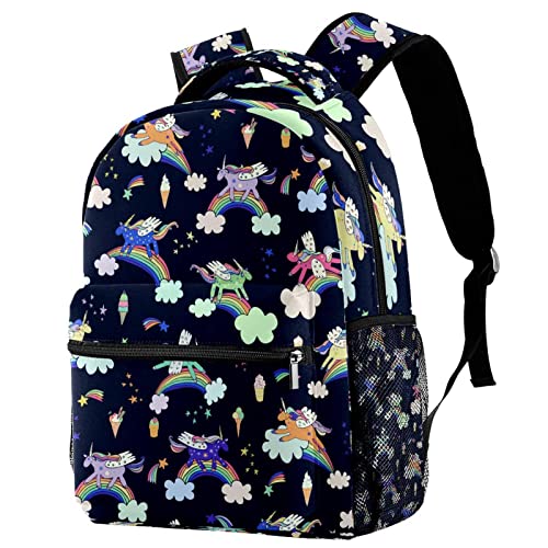 Sac à dos de voyage flamants roses Medium pour filles et garçons avec porte-bouteille