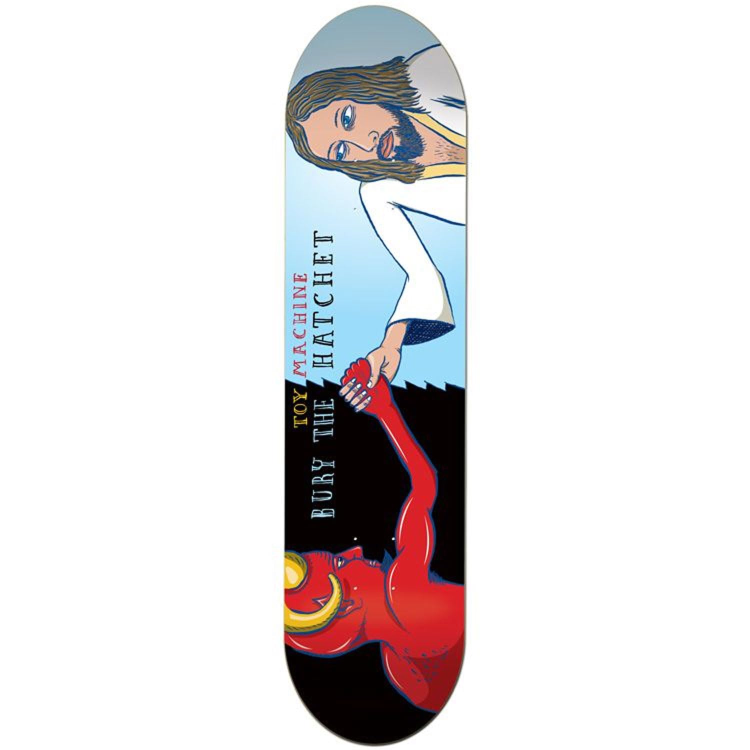 Toy Machine Skateboard Deck Bury The Hatchet Symmetrical 8 25 x 32 Black Blue