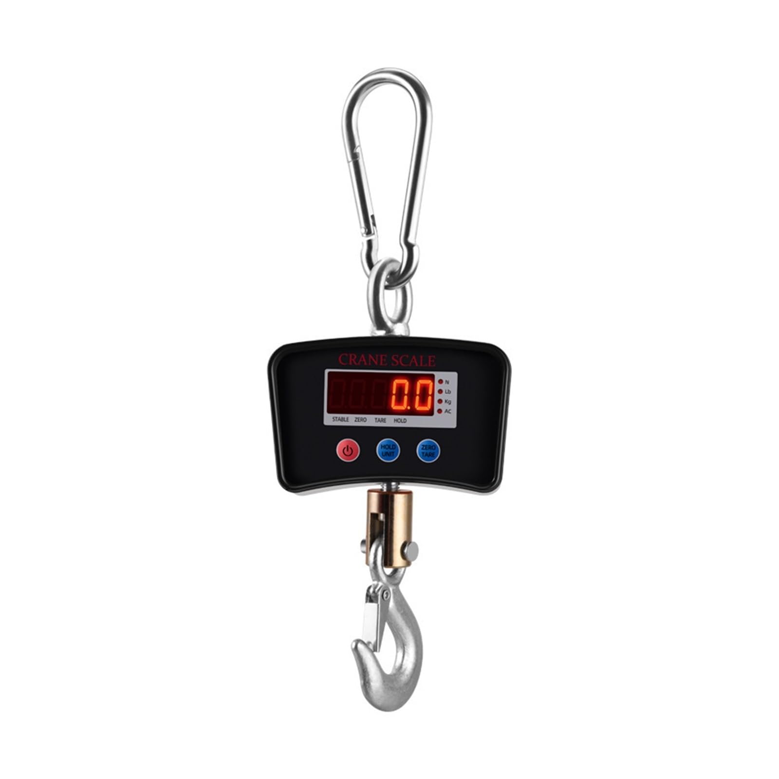 JVDDI Digital Hanging Scale Digital Industrial Hanging Crane Scale, 500kg / 1000kg Heavy-Duty Hook for Overhead Lifting Heavy Duty Crane Hook(Nero,500KG)