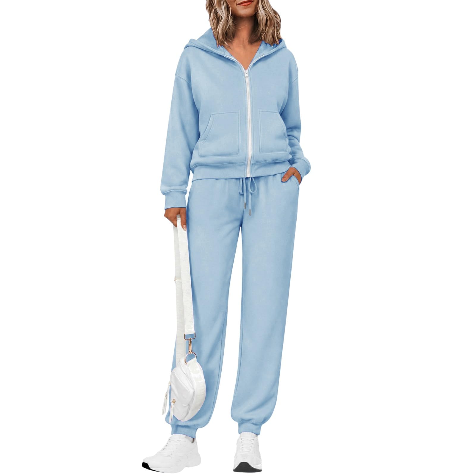 Survêtement pour femme - Grandes tailles - Survêtement surdimensionné pour | Veste de survêtement ample avec fermeture éclair - Unisexe - Vêtement de sport - Deux pièces - Style décontracté - Y2K