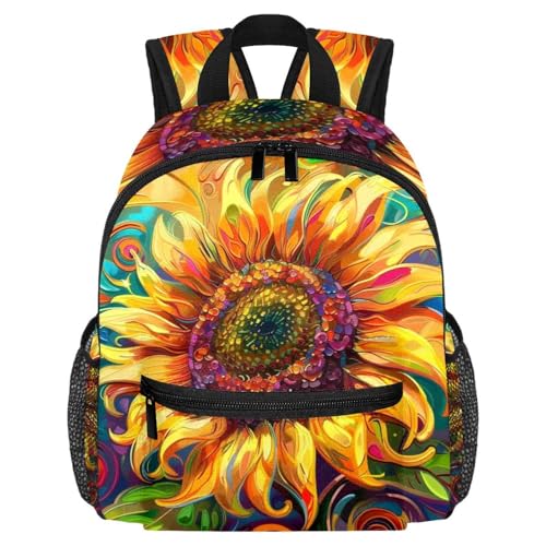 Sac à dos pour enfant motif tournesols peintures modernes pour grandir joyeux