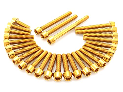 エンジンカバー ボルトセット ホンダ用 CB400SF NC42 28本セット テーパーヘッド ゴールド