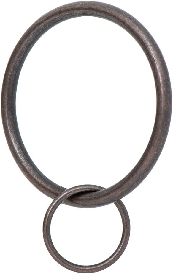 Ivilon Drapery Eyelet Curtain Rings - 2" Ring Loop for Hook Pins, Set of 14 - Oil Rubbed Bronze (ORB)