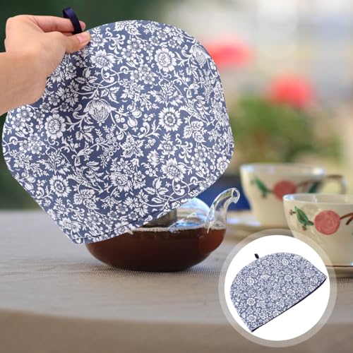 Tetera aislada de algodón HEMOTON estilo floral clásico para mesa de restaurante 6