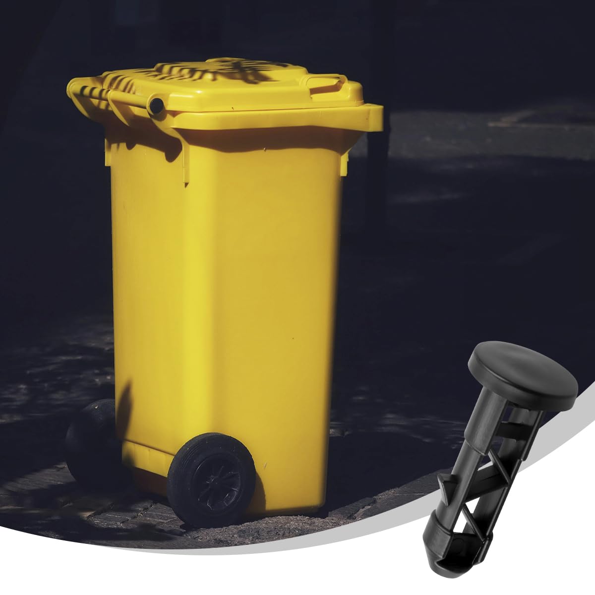 Tabanzhe 6-Piece Wheelie Bin Lid Hinge Pins Kit - Essential Accessories for Household and Commercial Waste Bins, Black Plastic Construction for Durable Performance and Effortless Maintenance - Image 4