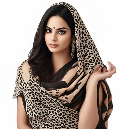 Image of Floral Printed Silk stole | silk Scarf for Women | stylish silk stole for women | Soft Lightweight Stole, Shawl & Neck Wrap | Scarf for Wedding, Party, Travel & Casual Wear