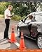 HiGiant [4 Pack] Collapsible Traffic Safety Cones 28'' inch, Orange Pop-up Cones with Reflective Collar, Caution Cones for Road Driving Practice and Parking lot