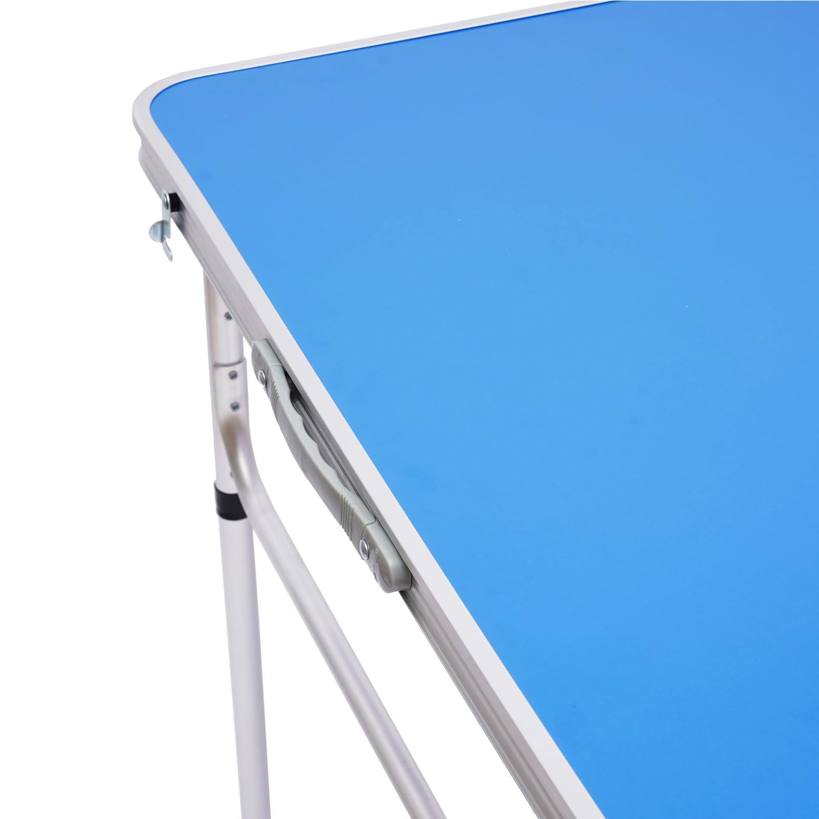 Tischtennisplatte Klappbar, Indoor Tischtennistisch, Outdoor Ping Pong Tisch Set, Tragbarer Ping Pong Tisch mit 2 Tischtennisschlägern, 3 Bällen, Netz, 152 * 76 * 76cm, Blau, für Zuhause Unterwegs