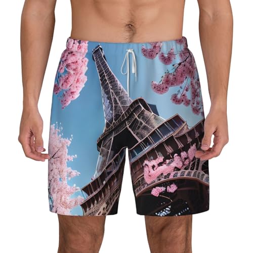 Maillot de bain homme compression Tour Eiffel - Short de bain à séchage rapide Paris
