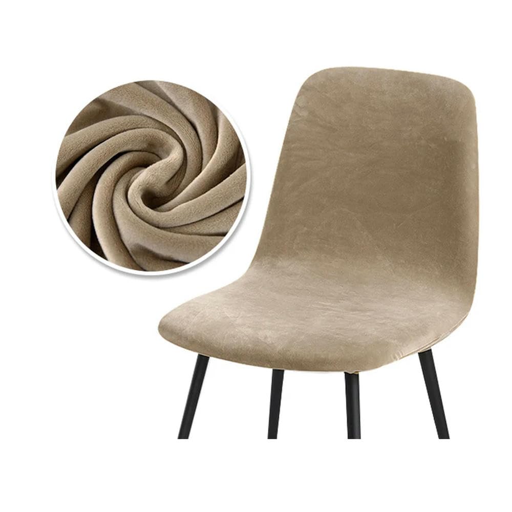 nonotse 2/4/6 Velvet Short Back Chair Cover Stretch Slipcovers Elastic Seat Chair Covers Dining Room Bar Office Party Banquate