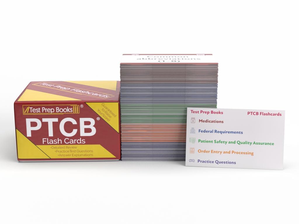 PTCB Study Cards: PTCB Exam Prep 2026-2027 with Practice Test Questions for the Pharmacy Technician Certification Exam [3rd Edition]