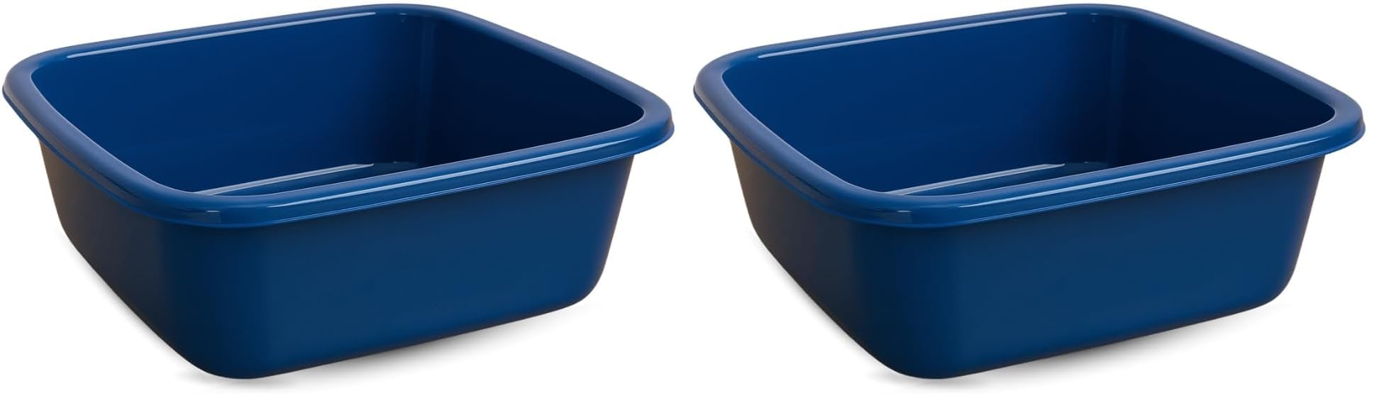 PARENCE.- Square Basin 6L – Kompakte Hochleistungs-Waschwanne aus Kunststoff 30 cm | Mehrzweckbecken für Geschirr, Haushalt, Wäsche oder Garten, Bleu (Packung mit 2)